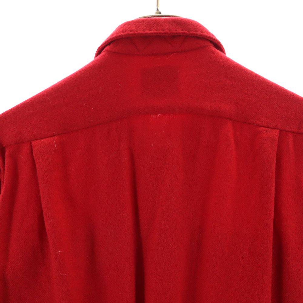 McGregor 50s 60s Wool Vintage Long Sleeve Open Collar Shirt S Red Men's Used
