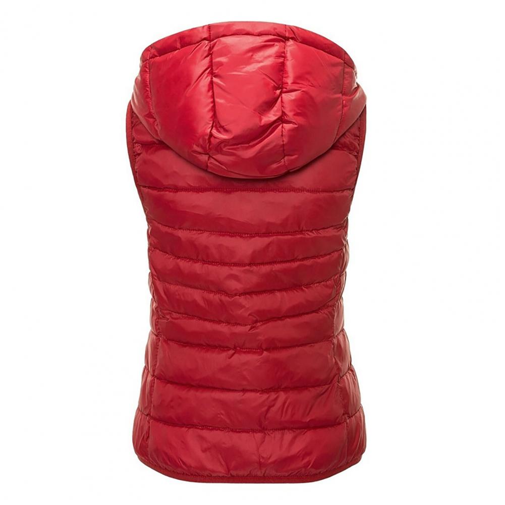 Women Waistcoat Women Vest Autumn Winter Sleeveless Waistcoat Warm Lightweight Hooded Padded Ladies Jacket Cold-poof Outwear