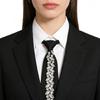 Luxurious Crystal Decors Neck Tie For Grooms Bridesmaids And Guests Long Necklace Preknotted Tie for Party Gathering
