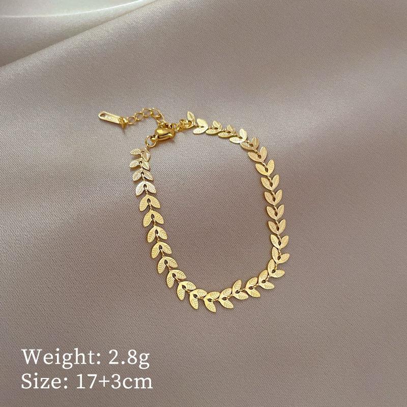Дунмэнь Персонализированный Минималистичный Браслет-цепочка с Листом Ветра Женский Ретро Девушка