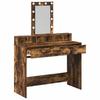 Makeup Table with Storage Brown 100 x 41 x 140 cm Engineered Wood