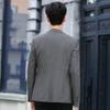 Traje de Cuadros Otoñal Traje de Hombre Corte Slim Versión Coreana de Rufián Juvenil Guapo Traje Casual Abrigo Individual de Negocios Top