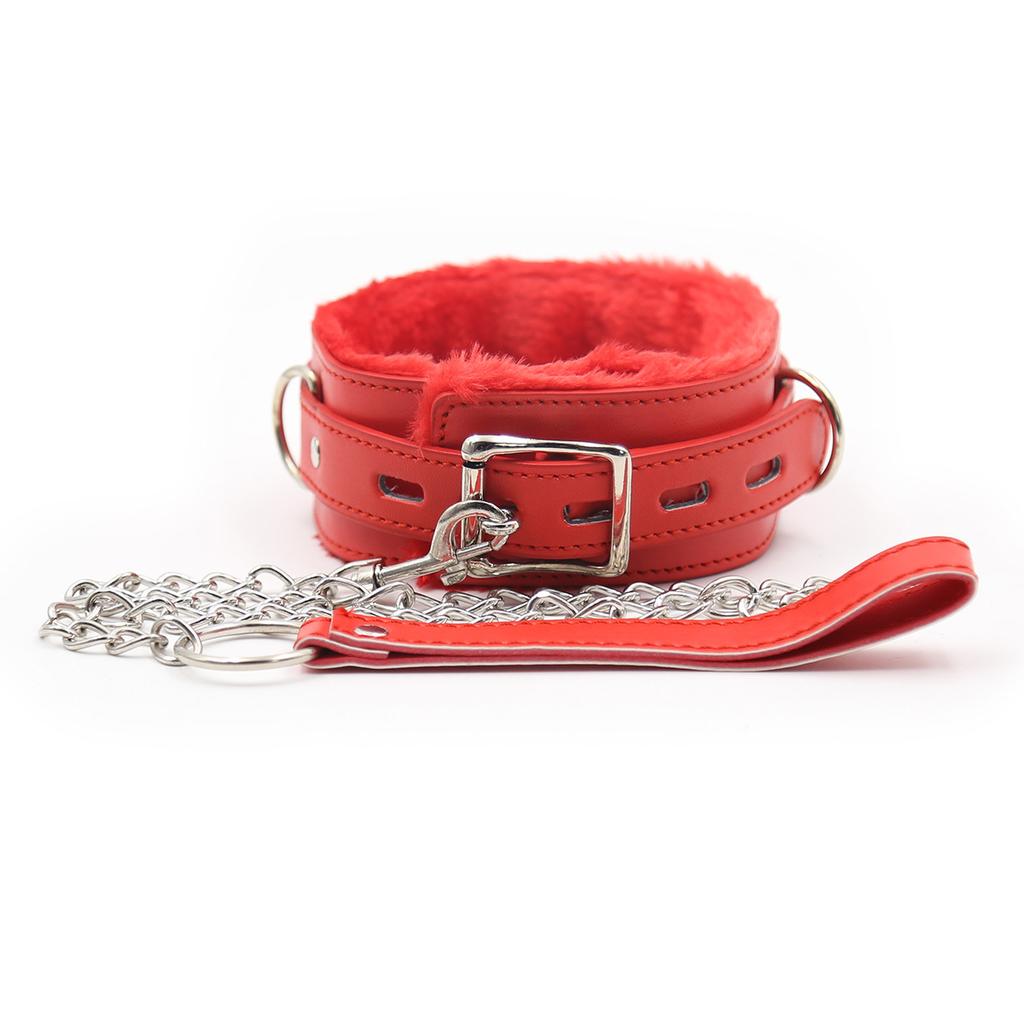 Collar Set Premium Bondage Set Plush Restraint Kits Luxury Collar Anklecuff and Handcuffs Submissive Sex Toy for Fetish Play Fun
