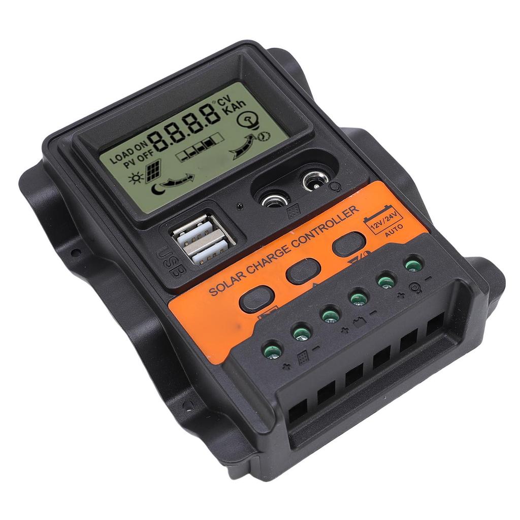 Solar Panel Controller 12V 24V Dual USB DC Port 20A Efficient Auto Adaptive for Street Light PV Power Generation