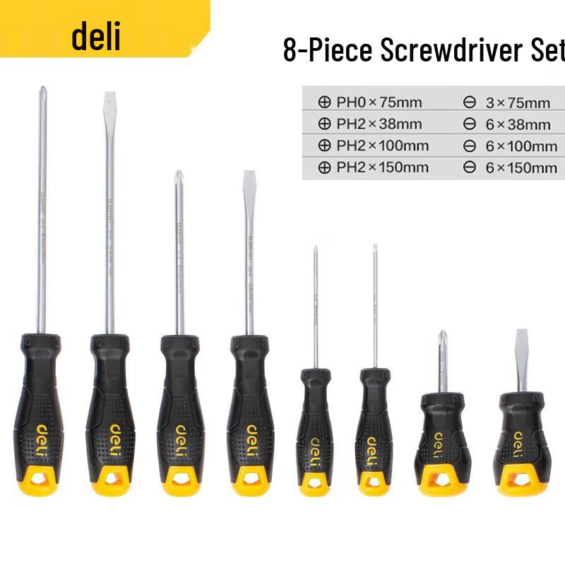Deli Plastic Handle Magnetic Screwdriver Set
