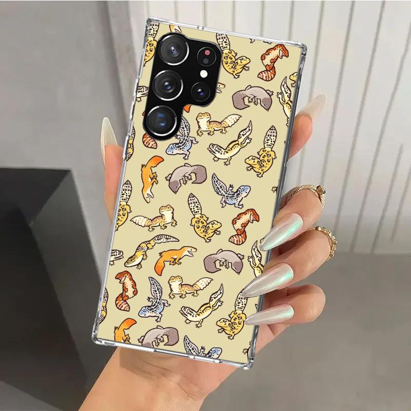 Lizards Geckos Phone Case for Samsung Galaxy S26 S24 S23 Ultra S25 Edge S22 S21 Plus S20 FE + Soft Print Shell Funda Galaxy S25