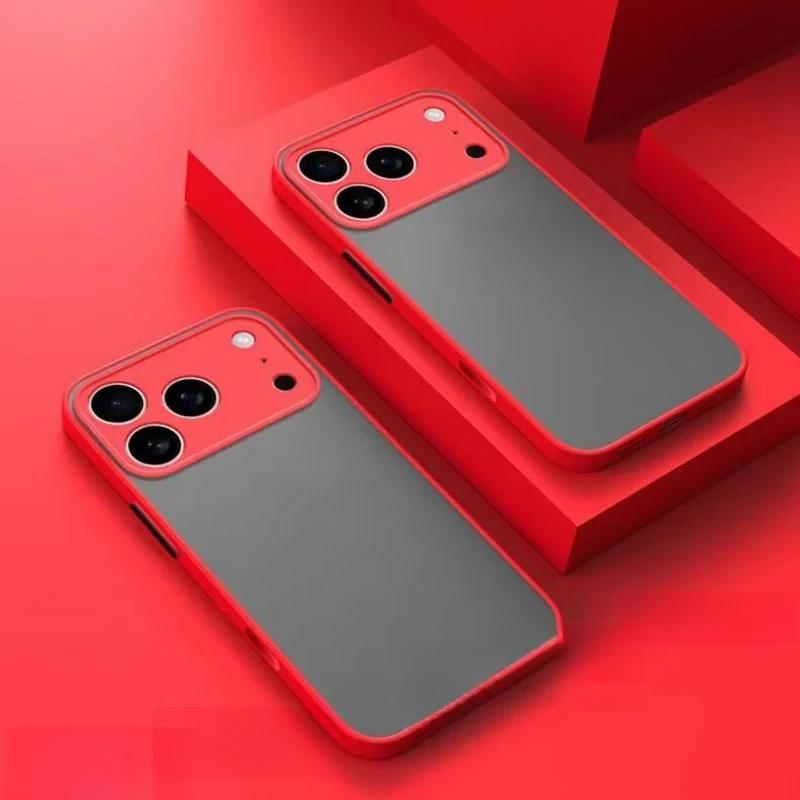 For iPhone 17 17ProMax Pro Max 17Air Air Cases For Apple 17Pro Silicone Back Cover New Armor Shockproof Matte Hard Case Carcase