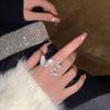 Butterfly Zircon Slightly Inlaid With High-End Light Luxury Style Cold Wind Female Index Finger Ring Fashionable Opening