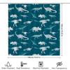 Blue White Dinosaur Pattern Shower Curtain Home Decor Bathroom Accessories Waterproof Fabric Washable For Kids Bathrooms 180X240