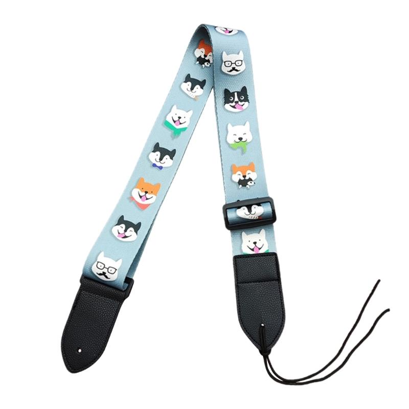 Adjustable Guitar Strap Printed Guitar Shoulder Strap Electric Guitar Shoulder Belt Guitar Accessories for Ukulele Bass