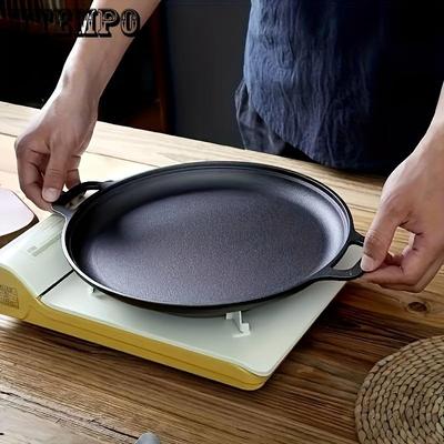 Sartén de Hierro Fundido Multiusos - Sartén Antiadherente para Pizza, Parrilla, Panqueques para Cocina Casera, Herramientas de Cocina para Exterior, Accesorios de Cocina