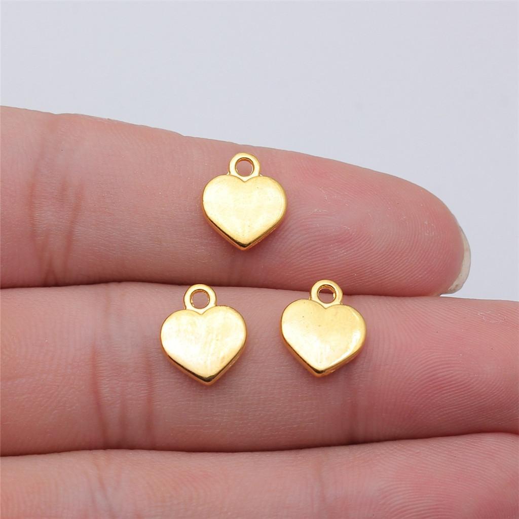 Charms Peach Heart Love Pendants Wedding Jewelry Findings QC094