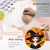 CHENISTORY Painting DIY Wool Embroidery Kit Creative Halloween DIY Wool Needle Felt Picture Craft Painting Gift Felt Needlework