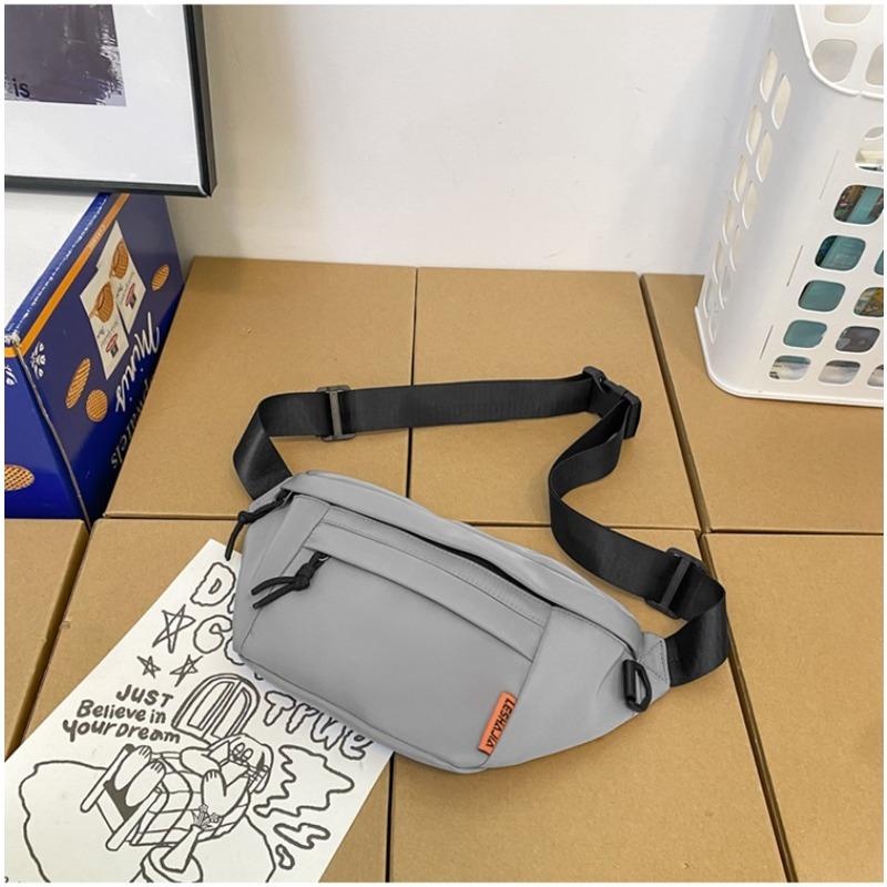 Minimalist Crossbody Bag, Couple Sports Style, Large Capacity Chest Bag, Casual Japanese Shoulder Bag, Motorcycle Trendy Cool Solid Color Backpack