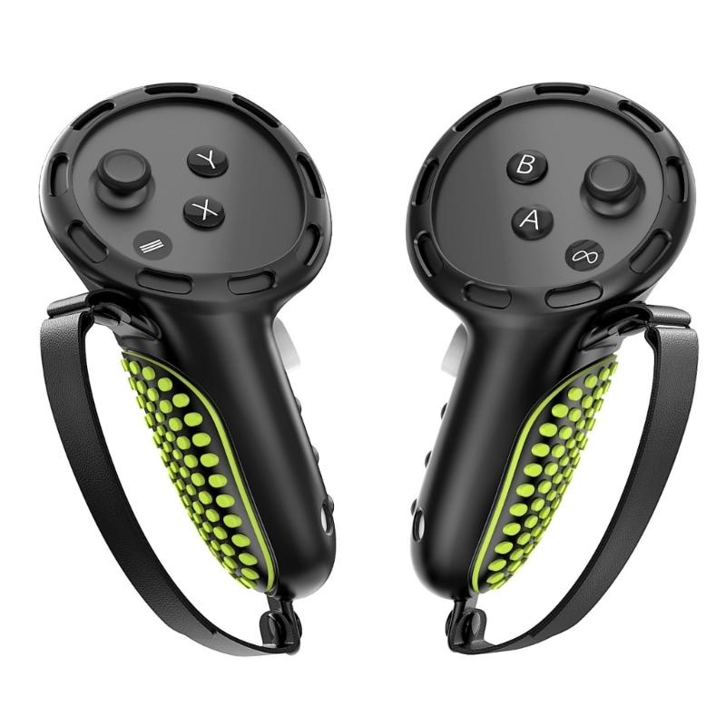 

Silicone Handle Sleeve Ergonomic Designing Accurate Positioning For 3S Adjustable Hand Straps зелений/чорний