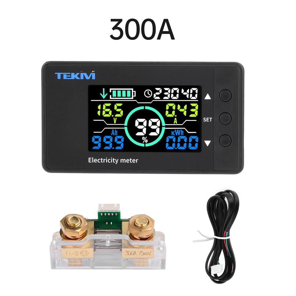 DC 7.5~100V Voltage Ammeter Power Meter Power Indicator Vehicle Lithium Iron Phosphate Bidirectional Detection Coulomb Meter
