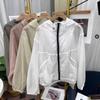 Women's Short Lightweight Loose-Fit Summer Sun Protection Jacket Design Versatile Hooded Outerwear for Small Figures