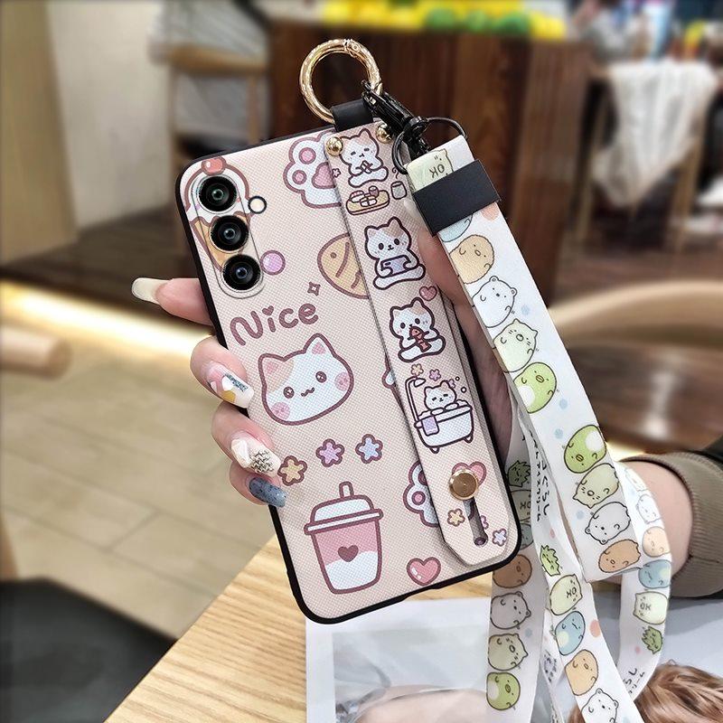 Wrist Strap Fashion Design Phone Case For Samsung Galaxy A24/SM-A245F/A25 5G Waterproof Durable Lanyard Phone Holder