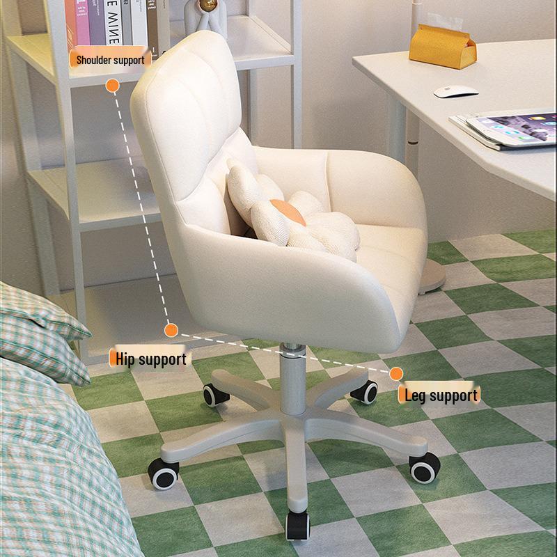 Ergonomic Swivel Desk Chair: Adjustable Height, Comfy for Office, Home & Bedroom