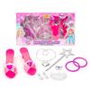 Girls Jewelry Toys Set Crystal Shoes Necklace Crown Earrings Bracelet Play Makeup Dress Up Princess Toys for Kids Role Play