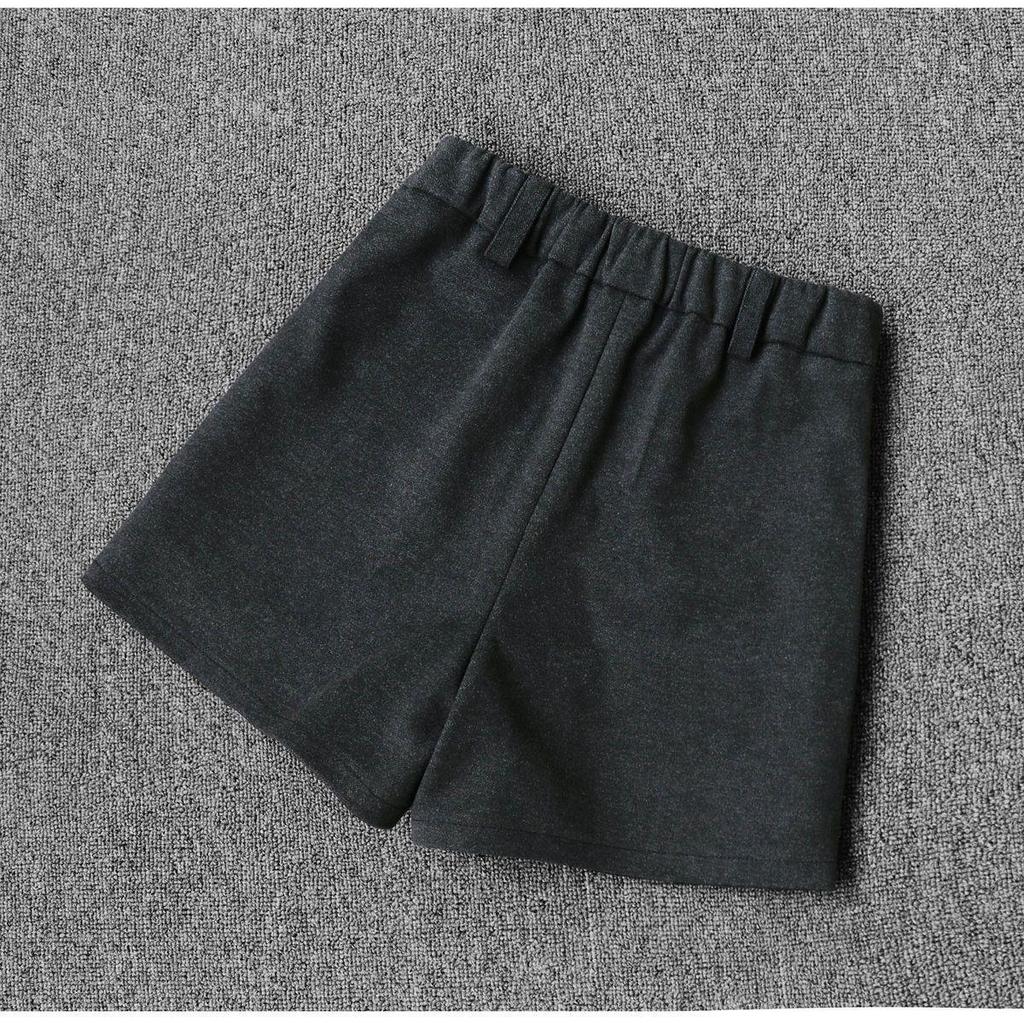 Women's High Waist A-line Wool Shorts, 2025 Autumn/Winter - Slimming, Wide-leg, Versatile Elastic Waist