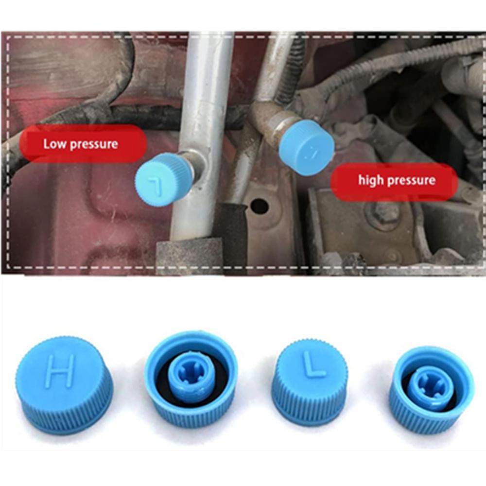 30Pcs Car Air Conditioning Charging Valve Dust Cover Auto A/C Port Cap M9 X 1.0