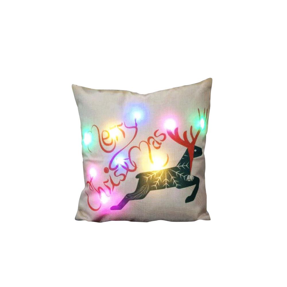 

Наволочка со светодиодной подсветкой 45x45, льняная наволочка, подарочный декор для