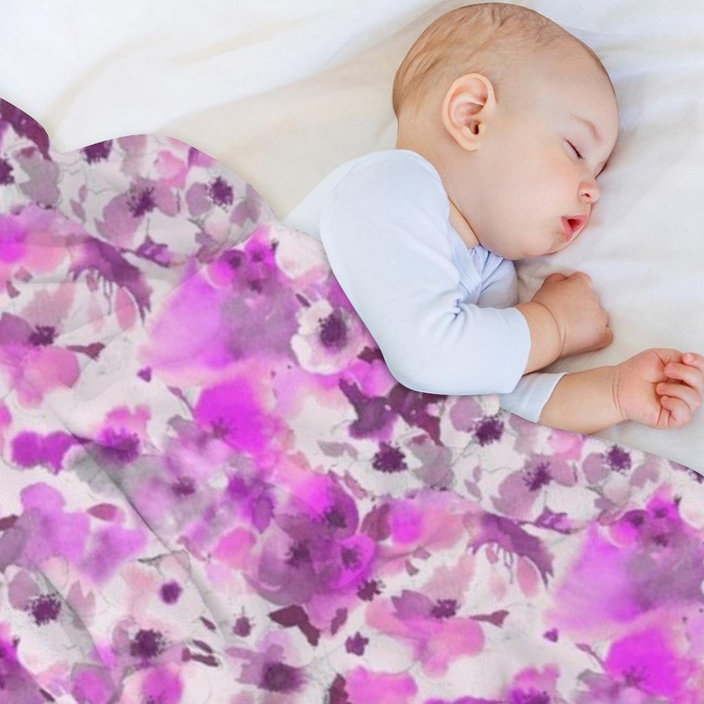 Wild Roses In Pink Throw Blanket Fashion Sofas for Winter Retros Designers Blankets