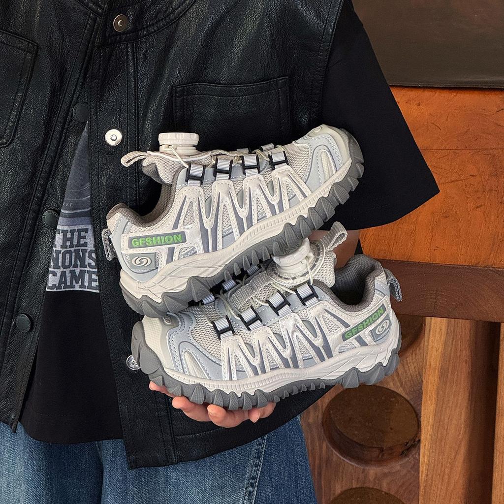 Children's Sneakers2026Autumn New Collection: Rotating Buckle Mesh Sneakers for Boys, Mountain-style Dad Shoes, and Outdoor Hiking Shoes for Girls