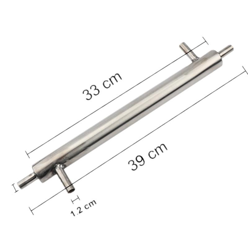 Tubo di Raffreddamento Esterno per Distillatore Condensatore per Moonshine, Tubo di Raffreddamento in Acciaio Inossidabile per Birra Fatta in Casa, Vodka, Whisky, Vino, Alcol