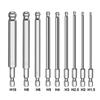 Ball End Hex Screwdriver Bits Set Metric Allen Hex Bits 100mm Long Magnetic Ball Head Driver Bit H1.5 H2.5 H3 H4 H5 H6 H8 H10