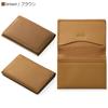 Corale Women's Business Card Case, Genuine Italian Leather with Prism Design, Stylish Card Case for Women (Brown)