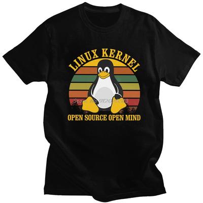 Lustiges Retro Linux T-Shirt Herren Kurzarm Baumwolle Pinguin Programmierer T-Shirt Programmierung T-Shirt Coding Coder T-Shirt Kleidung Geschenk