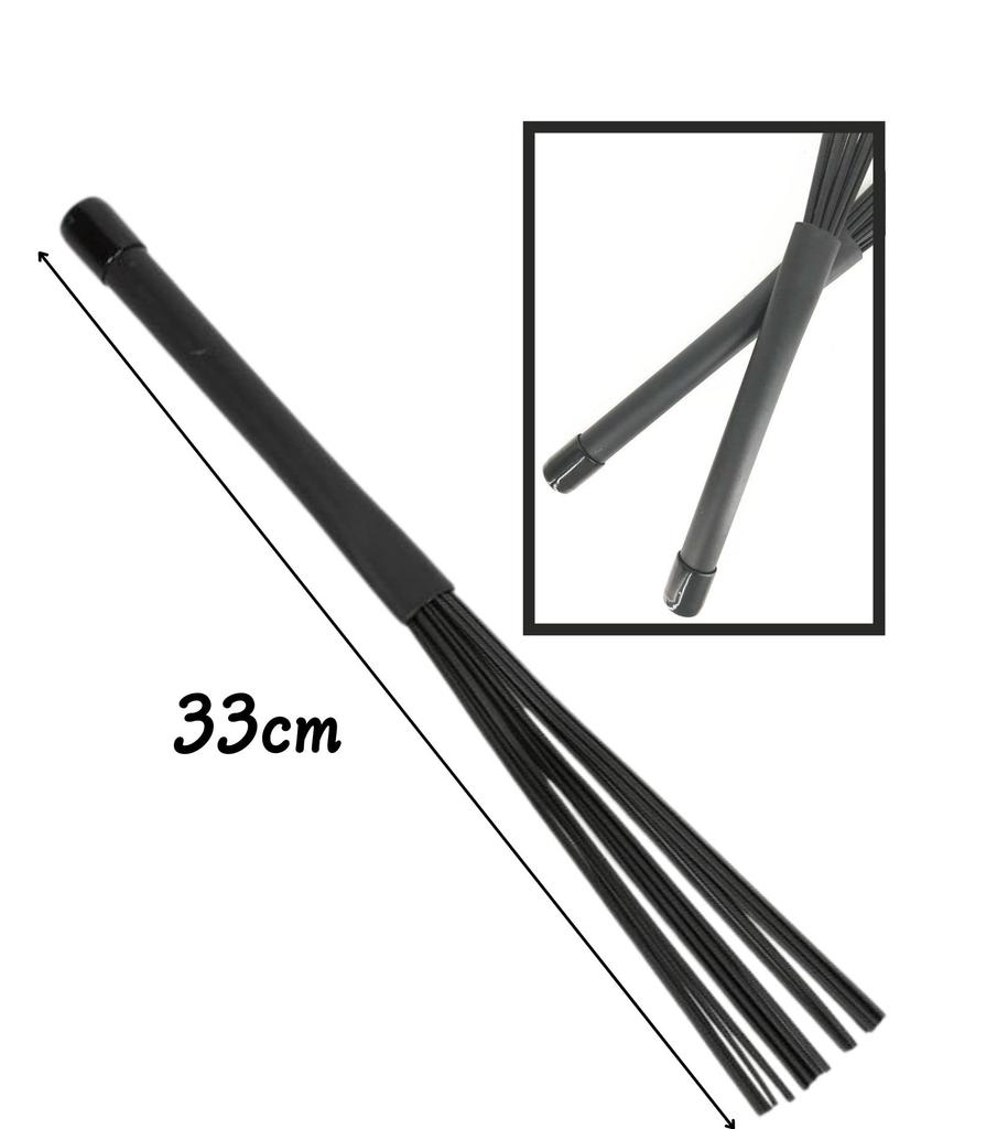Cobalt Planet Drumstick Brushes, Metal and Nylon, Set of 4, Drum Wire Brushes (Black, Metal and Nylon, Set of 4)