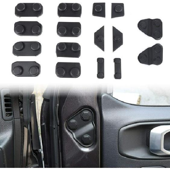 16X Car Screw Protector Cover Trim for 2018+ Jeep Wrangler JL & Gladiator JT 20+