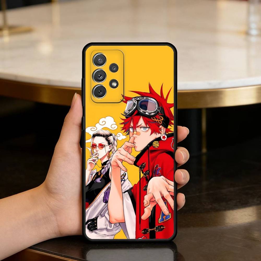 C-Comics G-Gokurakugai Phone Case For Samsung Galaxy A73,A72,A71,A70,A53,A52,A51,Soft Silicone Black Cover