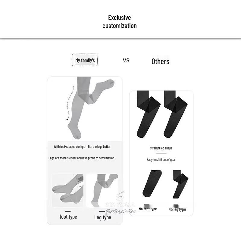 Ultra-Thin Black Sheer Thigh-High Stockings - Narrow-Edge Over-the-Knee