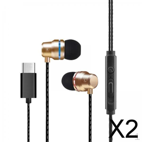 

2x Headphones in-ear Earbuds with Mic,Digital Chipset