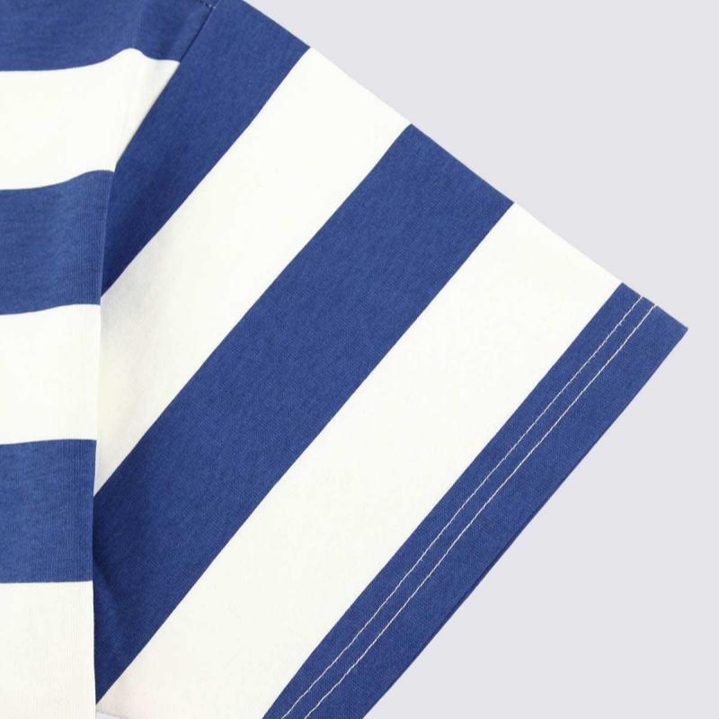 Vans Quarter Zip Elegant Versatile Comfortable Simple Short Sleeve Polo Shirt Men Polo Shirts Marsh Wide-Stripes VN000NJMEGB