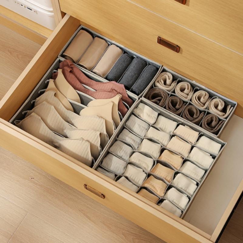 Organisateur pour sous-vêtements chaussettes soutien-gorge pantalon écharpe cravate boîte de rangement armoire tiroir organisateurs étui pliable pour organisateur de sous-vêtements