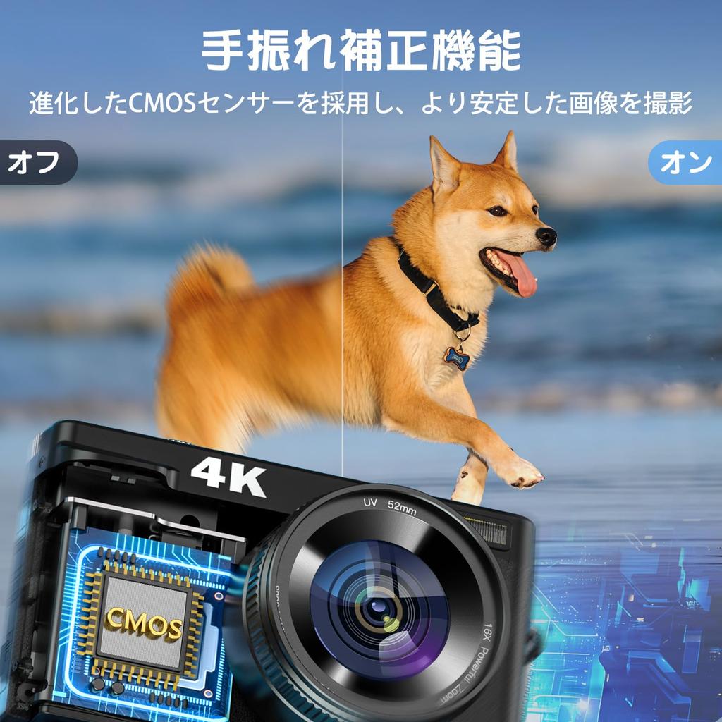 Fotocamera Digitale 4K con 48MP Zoom Digitale 16x Selfie Continuo Leggera e Perfetta per la Scuola e questa Fotocamera Compatta è un Ottimo Nuovo o