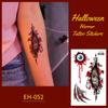 Wasserdichte Halloween-Grusel-Narben-Tattoo-Aufkleber mit Kreuzmuster für Gesicht und Arme