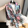 Spring and Summer New Fashion Printed Scarf Travel Sunscreen Silk Scarf High Sense Versatile Light Luxury Women's Scarf