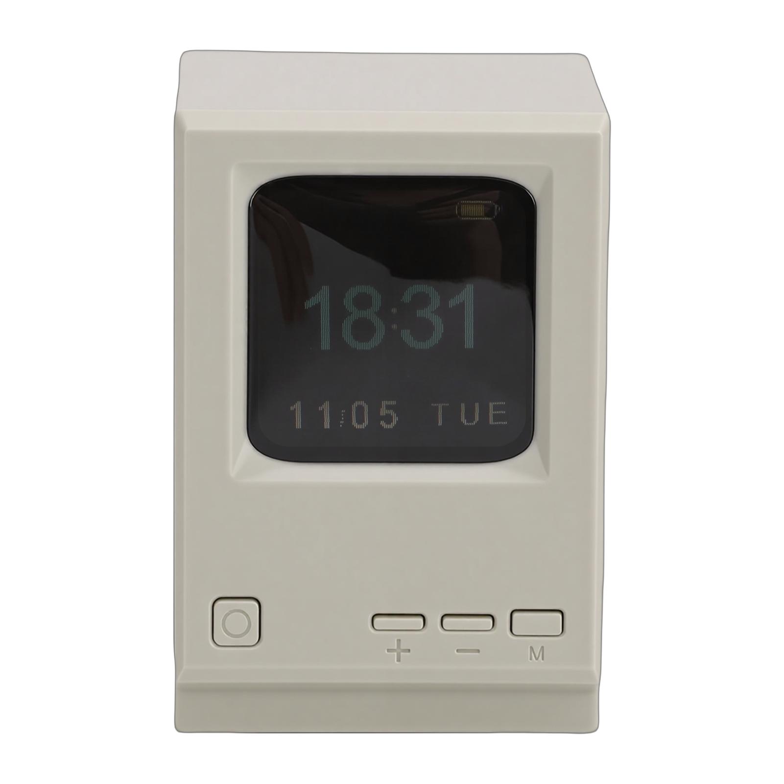 

Retro PC Style Computer Speaker Clock USB Charging Portable Desktop Digital Clock Display Bluetooth Speaker