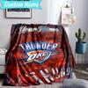 Custom Name Blanket Thunder OKC Basketball Blanket Bedding Blanket for Travel, Camping, Living Rooms, Offices, Sofas, Fan Christmas Gift