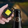 Mini LED Flashlight Keychain Light Double COB Lights USB Rechargeable Work Lights Fishing Lanterna with Magnet Built-in Battery