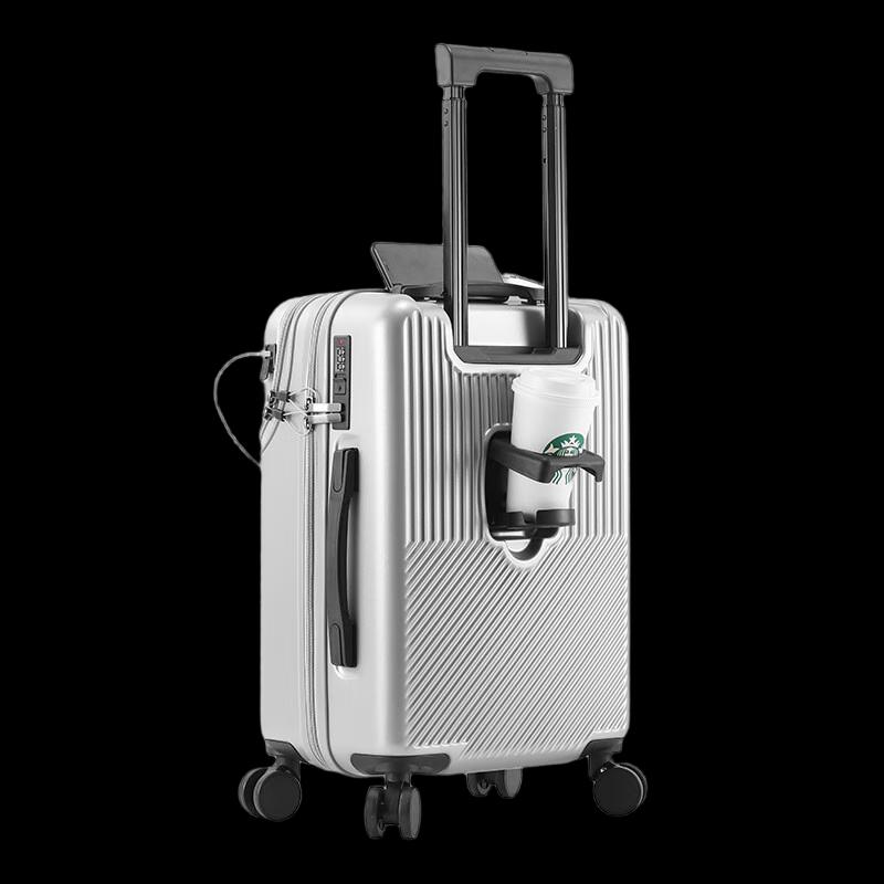 

OEING Women s 24-inch Front-Opening Lightweight Suitcase with Cup Holder