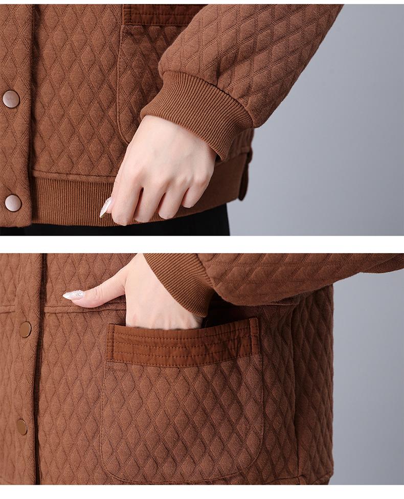 Women's Hooded Jacket: 2024 Spring/Autumn, Loose Fit, Plus Size, Casual Cardigan for Middle-Aged Moms