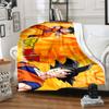 1PC Son Goku  Print Flannel Blanket, High quality All Seasons, Home Decor, Warmth and Comfort, Perfect for Christmas Gifts