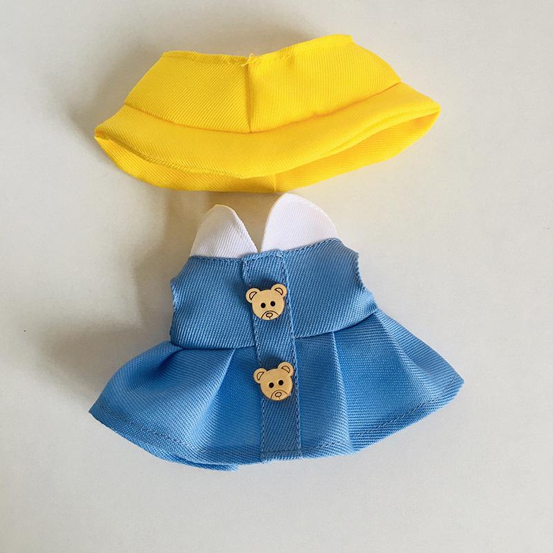 בגדי בובת קטיפה ויניל חמודה 17 ס"מ קופסה עיוורת - תליון LaBuBu שמלת אביזרים